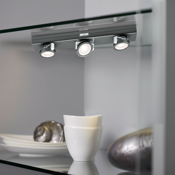 LED-Deckenleuchte Rotate - Polycarbonat - 3-flammig