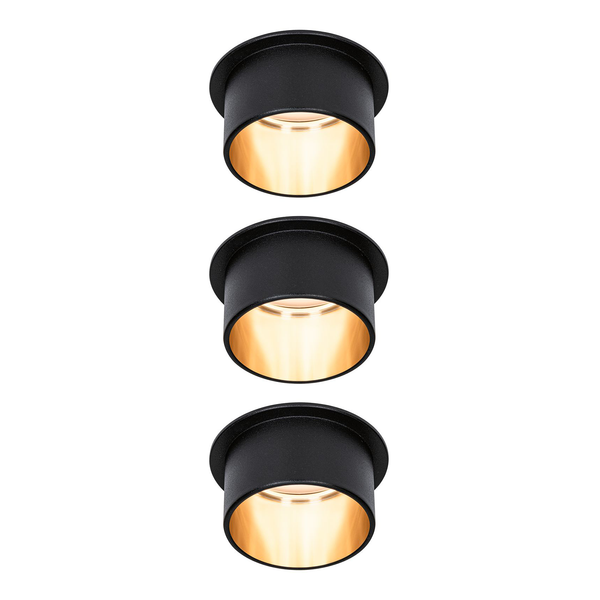 LED-Einbauleuchte Gil III (3er-Set) - Aluminium - 3-flammig