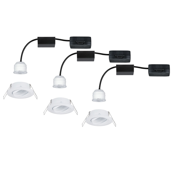 LED-Einbauleuchte Nova I (3er-Set - Aluminium - 3-flammig