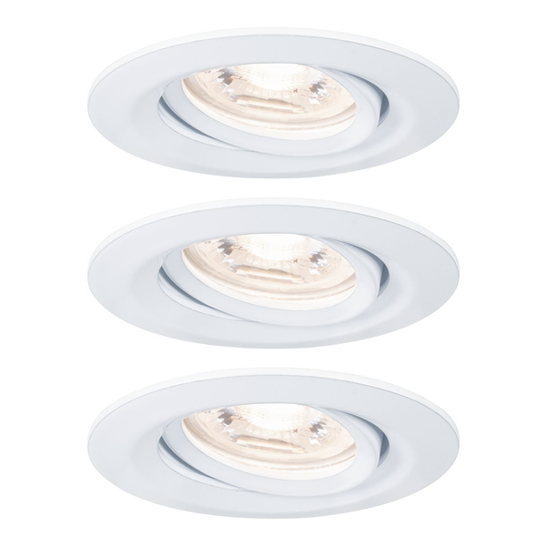 LED-Einbauleuchte Nova I (3er-Set - Aluminium - 3-flammig