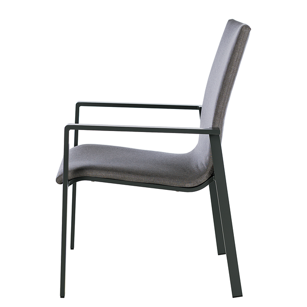 Gartenstuhl Kasama 2er-Set - Grau - Webstoff - Aluminium - 60 x 67 x 96 cm