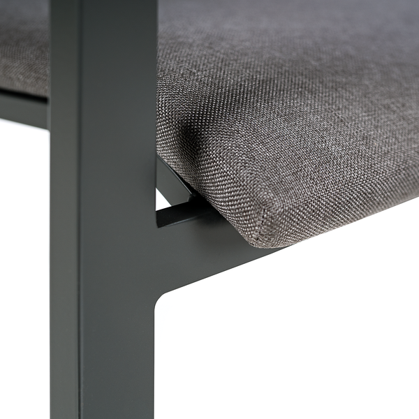 Gartenstuhl Kasama 2er-Set - Grau - Webstoff - Aluminium - 60 x 67 x 96 cm