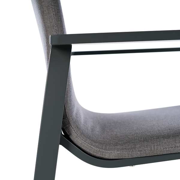 Gartenstuhl Kasama 2er-Set - Grau - Webstoff - Aluminium - 60 x 67 x 96 cm