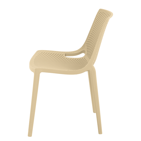 Stapelstuhl VACARIA 2er-Set - Polyethylen - Beige