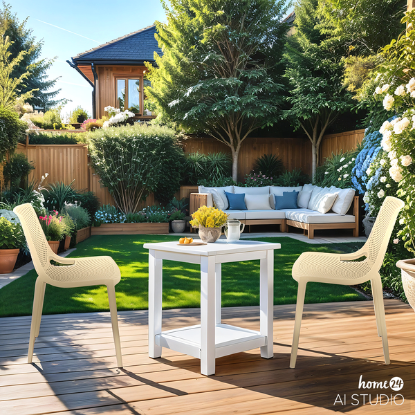 Stapelstuhl VACARIA 2er-Set - Polyethylen - Beige