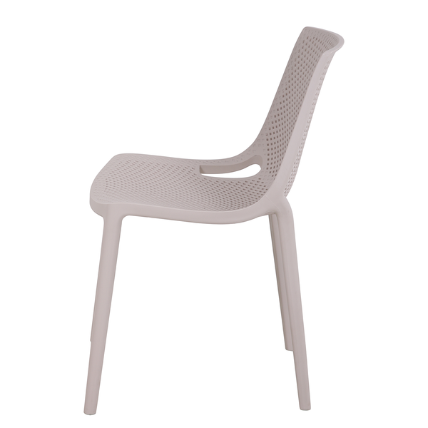 Stapelstuhl VACARIA 2er-Set - Polyethylen - Grau