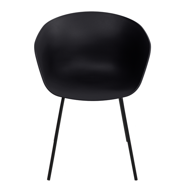Gartenstuhl VEDENE 2er-Set - Polyethylen / Stahl - Schwarz