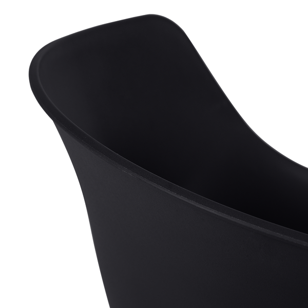 Gartenstuhl VEDENE 2er-Set - Polyethylen / Stahl - Schwarz