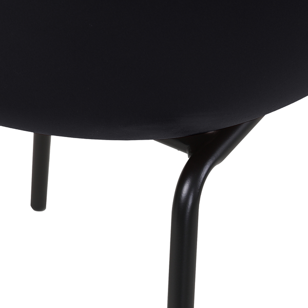 Gartenstuhl VEDENE 2er-Set - Polyethylen / Stahl - Schwarz