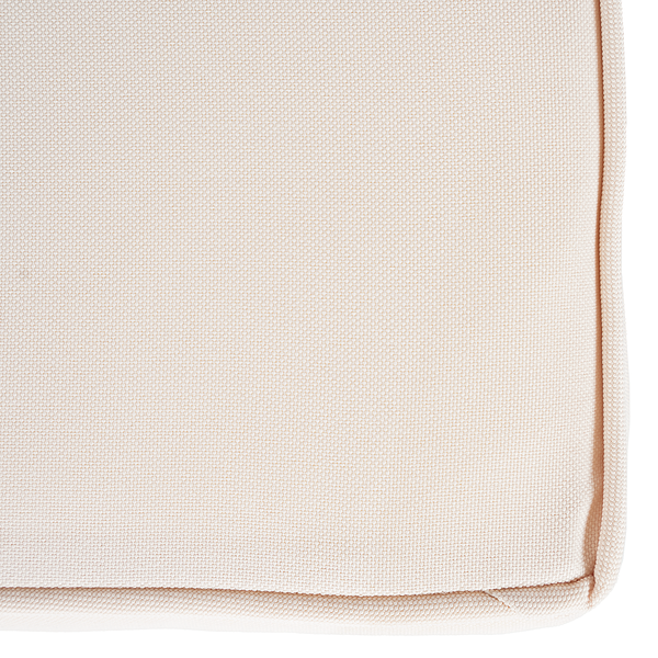 Loungehocker Mavre aus Akazienholz - Weiß - Webstoff - Akazie - 73 x 35 x 73 cm