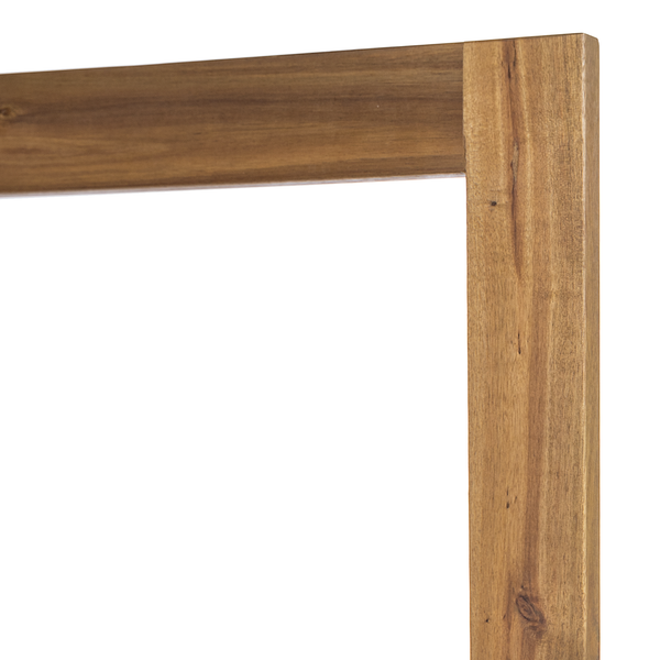 Loungehocker Mavre aus Akazienholz - Weiß - Webstoff - Akazie - 73 x 35 x 73 cm