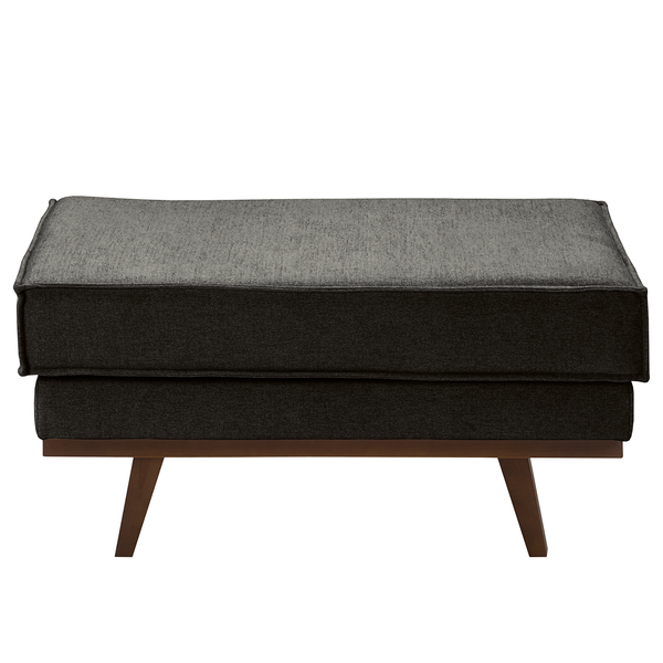 Polsterhocker Jurga - Webstoff - Webstoff Sioma: Schwarz