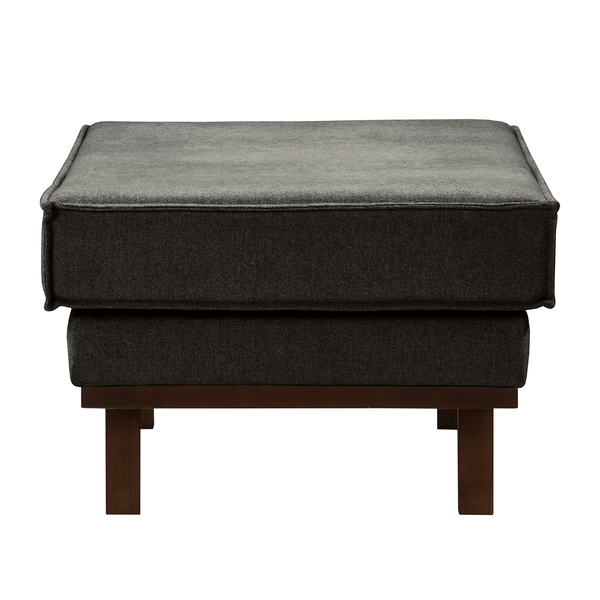 Polsterhocker Jurga - Webstoff - Webstoff Sioma: Schwarz