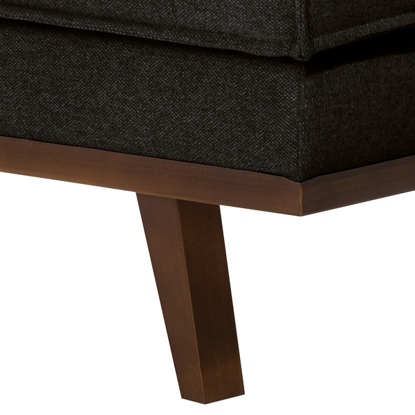 Polsterhocker Jurga - Webstoff - Webstoff Sioma: Schwarz