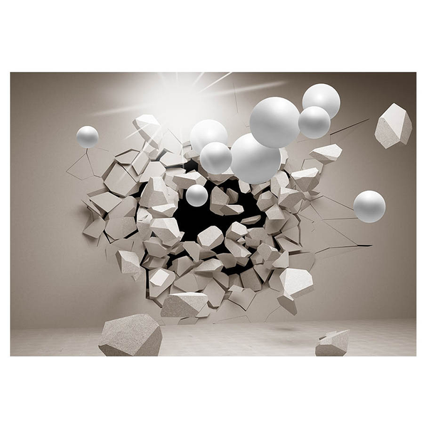 Fototapete Release Me - Premium Vlies - Beige / Weiß - 400 x 280 cm