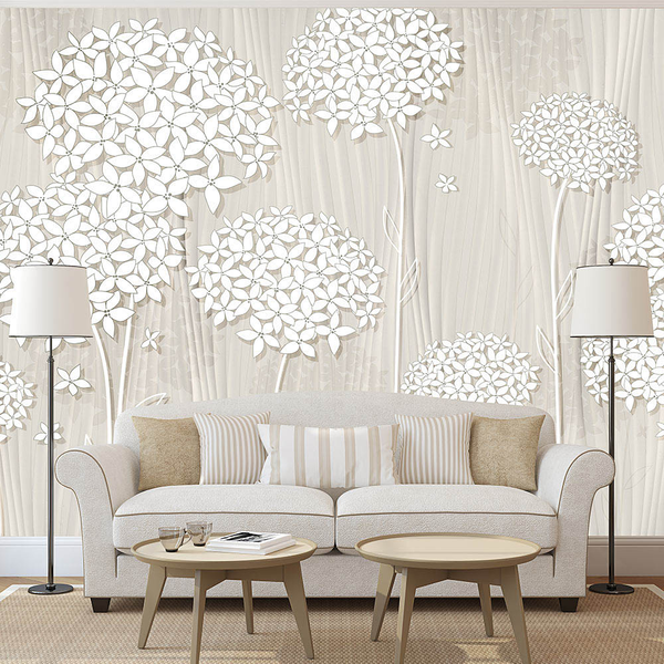 Fototapete Creamy Daintiness - Premium Vlies - Beige - 300 x 210 cm