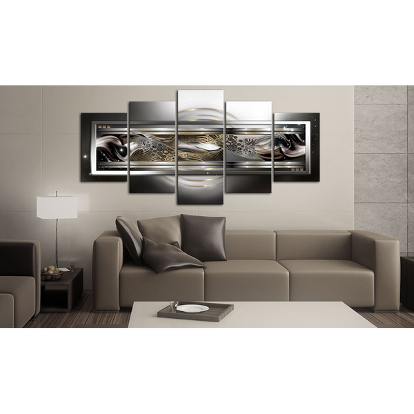 Wandbild Dance of the planets - MDF / Leinwand - Mehrfarbig - 200 x 100 cm