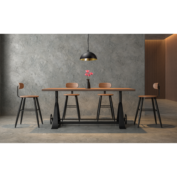 Pendelleuchte Larino I - Eisen / Stahl - 1-flammig - Schwarz / Gold - Durchmesser: 40 cm