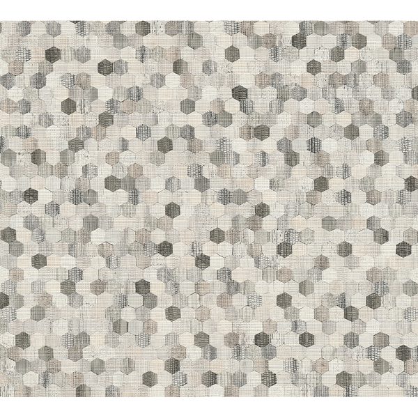 Vliestapete Zielang - Grau - 0,53m x 10,05m - Grau