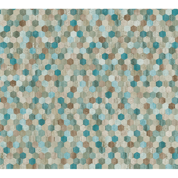 Vliestapete Zielang - Blau - 0,53m x 10,05m - Blau