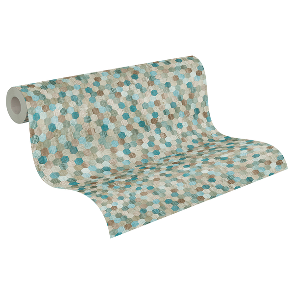 Vliestapete Zielang - Blau - 0,53m x 10,05m - Blau