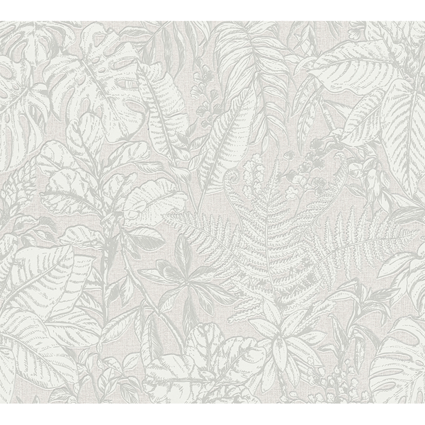 Vliestapete Hechter Dschungel - Grau - 0,53m x 10,05m - Grau