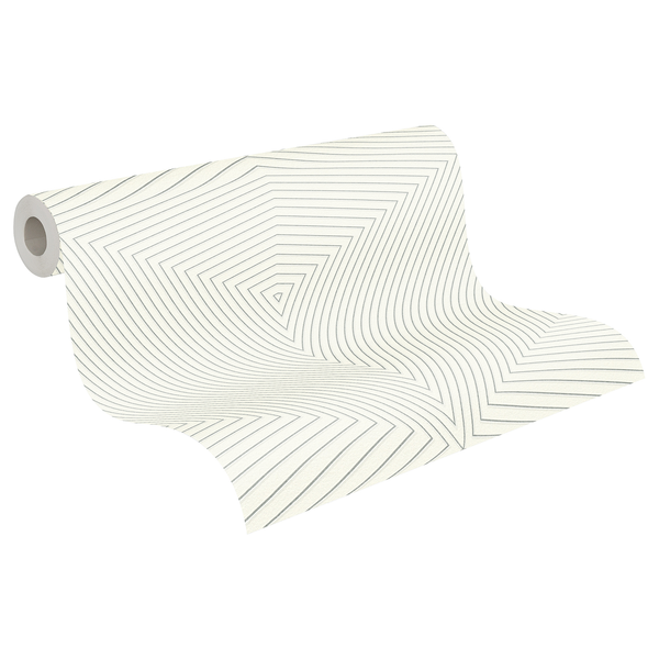 Vliestapete Meeker - Weiß - 0,53m x 10,05m - Weiß