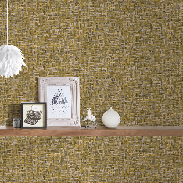 Vliestapete Berane - Gold - 0,53m x 10,05m - Gold