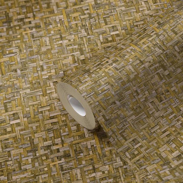 Vliestapete Berane - Gold - 0,53m x 10,05m - Gold