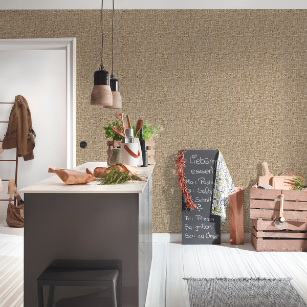 Vliestapete Berane - Braun - 0,53m x 10,05m - Beige