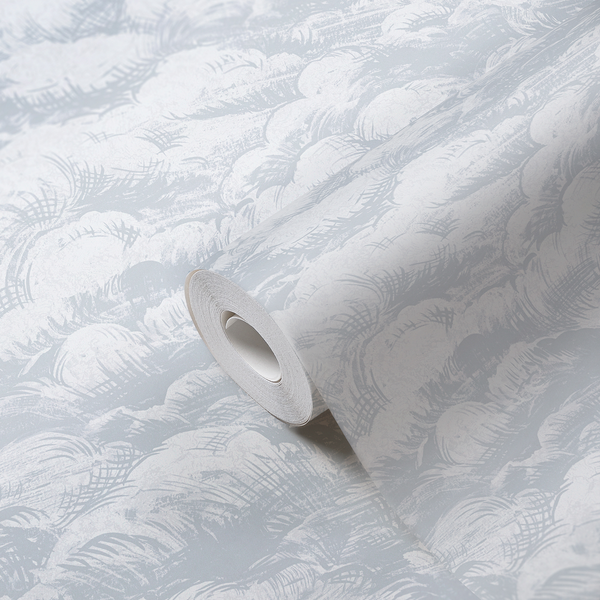 Vliestapete Aramella - Silber - 0,53m x 10,05m - Lichtgrau