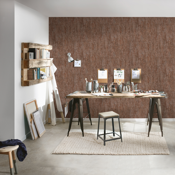 Vliestapete Bridport - Braun - 0,53m x 10,05m - Dunkelbraun