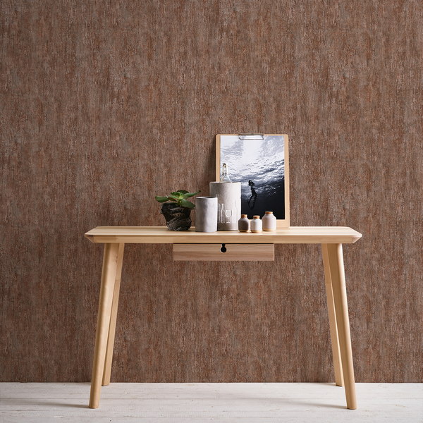 Vliestapete Bridport - Braun - 0,53m x 10,05m - Dunkelbraun
