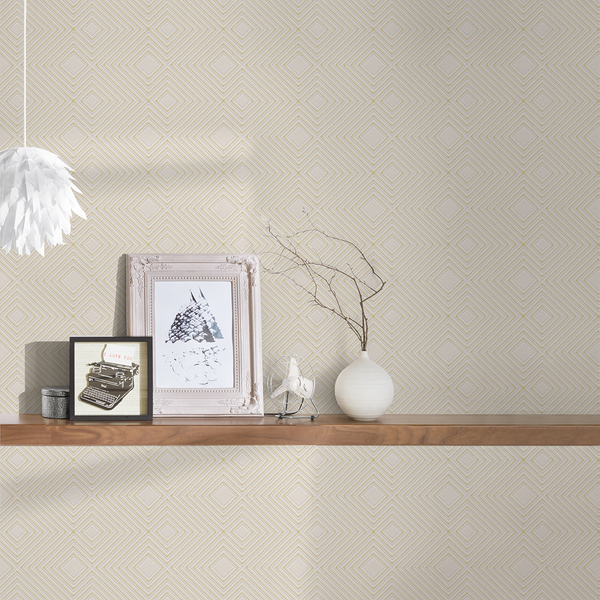 Vliestapete Vertigo - Gold - 0,53m x 10,05m - Gold