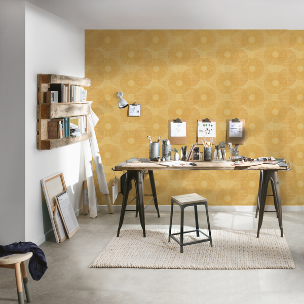 Vliestapete Osen - Orange - 0,53m x 10,05m - Orange