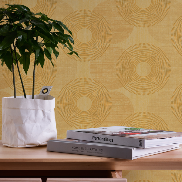 Vliestapete Osen - Orange - 0,53m x 10,05m - Orange