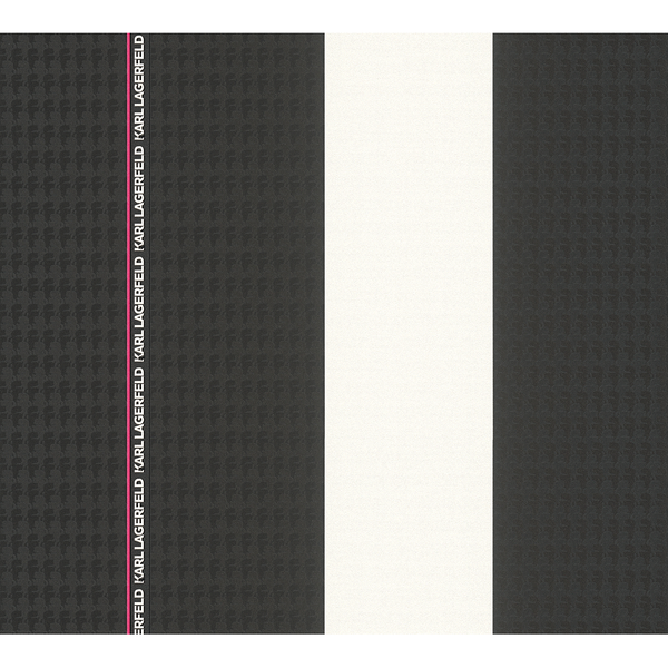 Vliestapete Ribbon - Schwarz - 0,53m x 10,05m - Schwarz / Grau