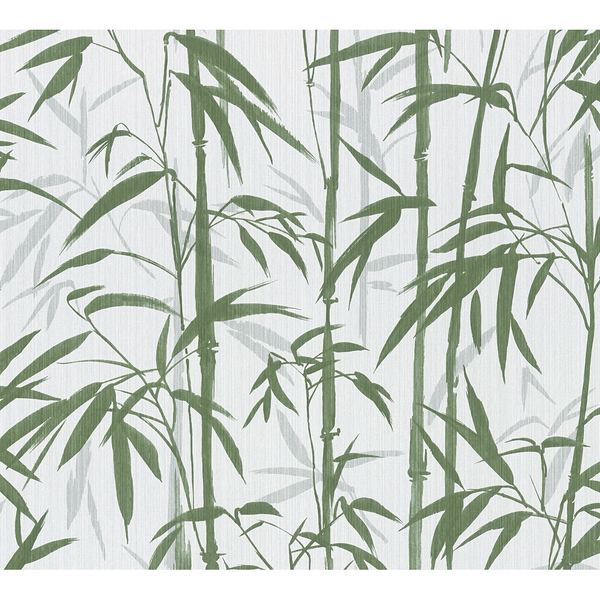 Vliestapete Bamboo - Grün - 0,53m x 10,05m - Grün
