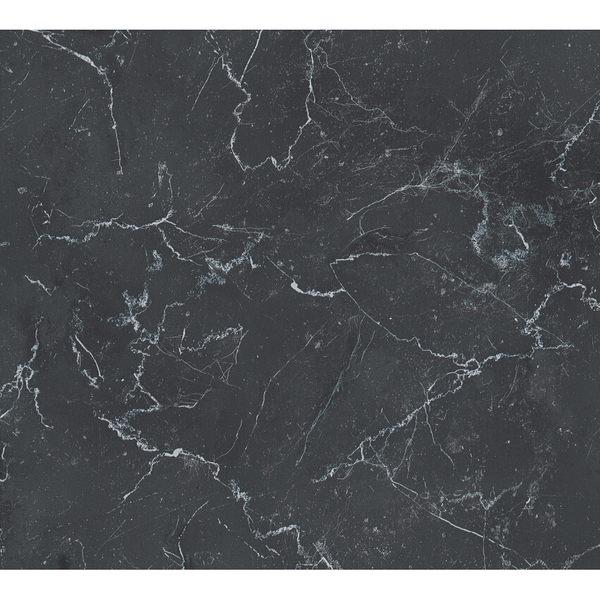 Vliestapete Monumental - Schwarz - 0,53m x 10,05m - Marmor Anthrazit Dekor