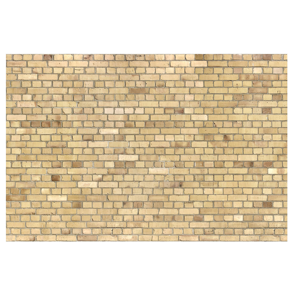 Vliestapete Klinker - Vliespapier - Gelb - 384 x 255 cm