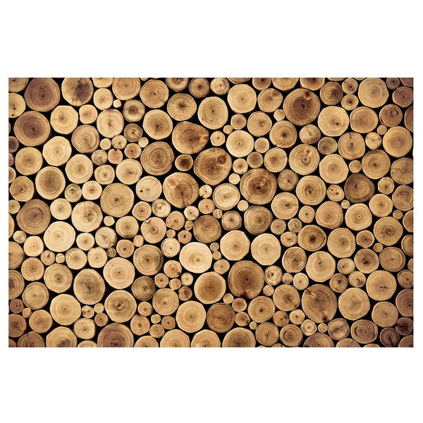 Vliestapete Homey Firewood - Vliespapier - Braun - 384 x 255 cm