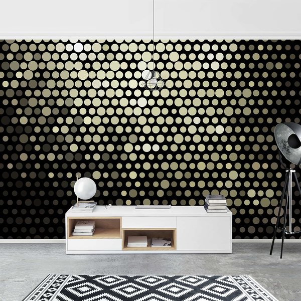 Vliestapete Disco Background - Vliespapier - Schwarz - 384 x 255 cm