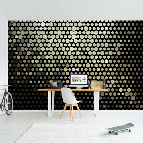 Vliestapete Disco Background - Vliespapier - Schwarz - 432 x 290 cm