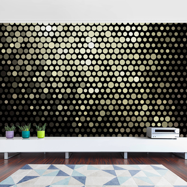 Vliestapete Disco Background - Vliespapier - Schwarz - 432 x 290 cm
