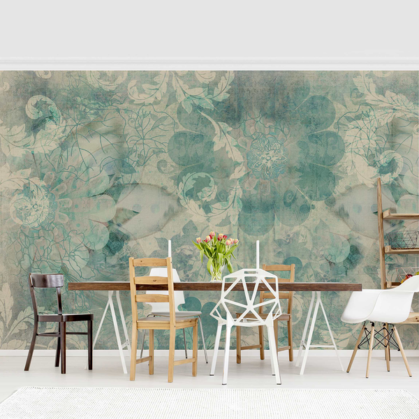 Vliestapete Eisblumen - Vliespapier - Blau - 432 x 290 cm