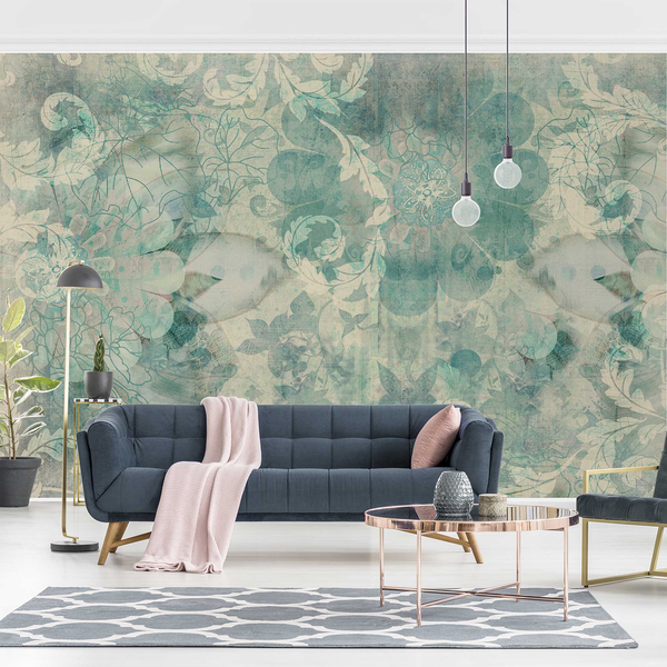 Vliestapete Eisblumen - Vliespapier - Blau - 432 x 290 cm