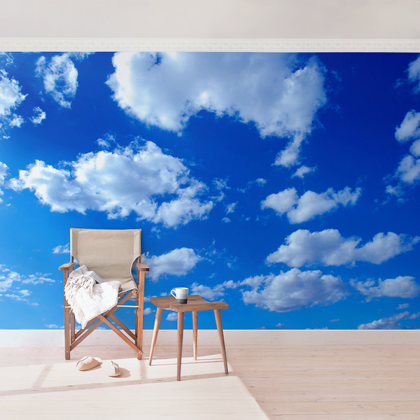 Vliestapete Wolkenhimmel - Vliespapier - Blau - 432 x 290 cm