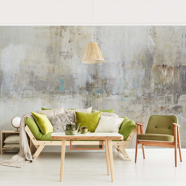 Vliestapete Essenz - Vliespapier - Grau - 384 x 255 cm