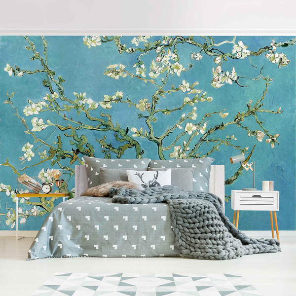 Vliestapete Vincent van Gogh Mandelblüte - Vliespapier - Blau