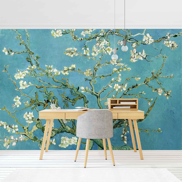 Vliestapete Vincent van Gogh Mandelblüte - Vliespapier - Blau